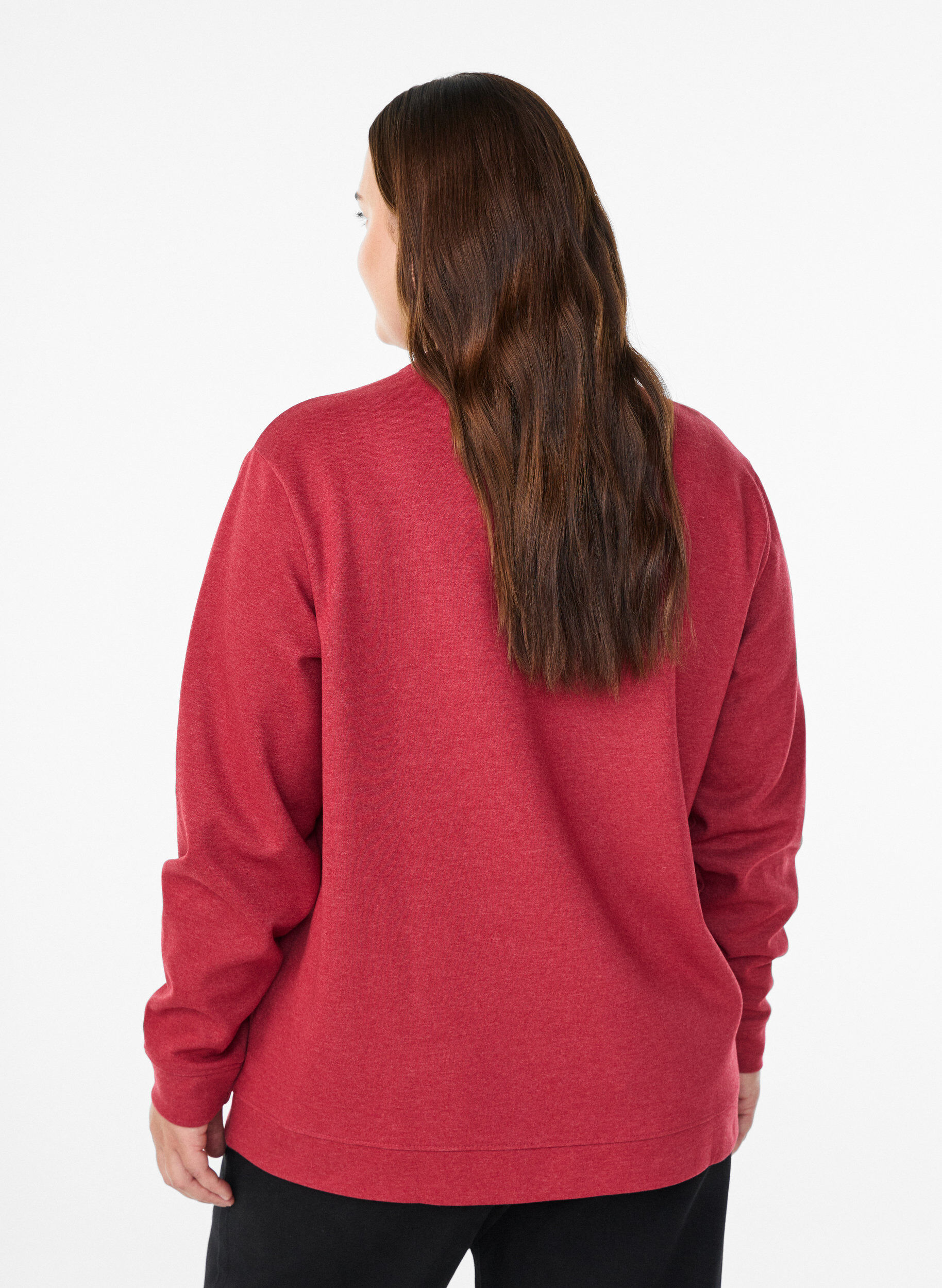 ZizziCollegepaita py&ouml;re&auml;ll&auml; p&auml;&auml;ntiell&auml;, Punainen, Model image number 2