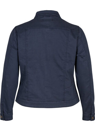 Lyhyt värillinen denim-takki, Navy, Packshot image number 1