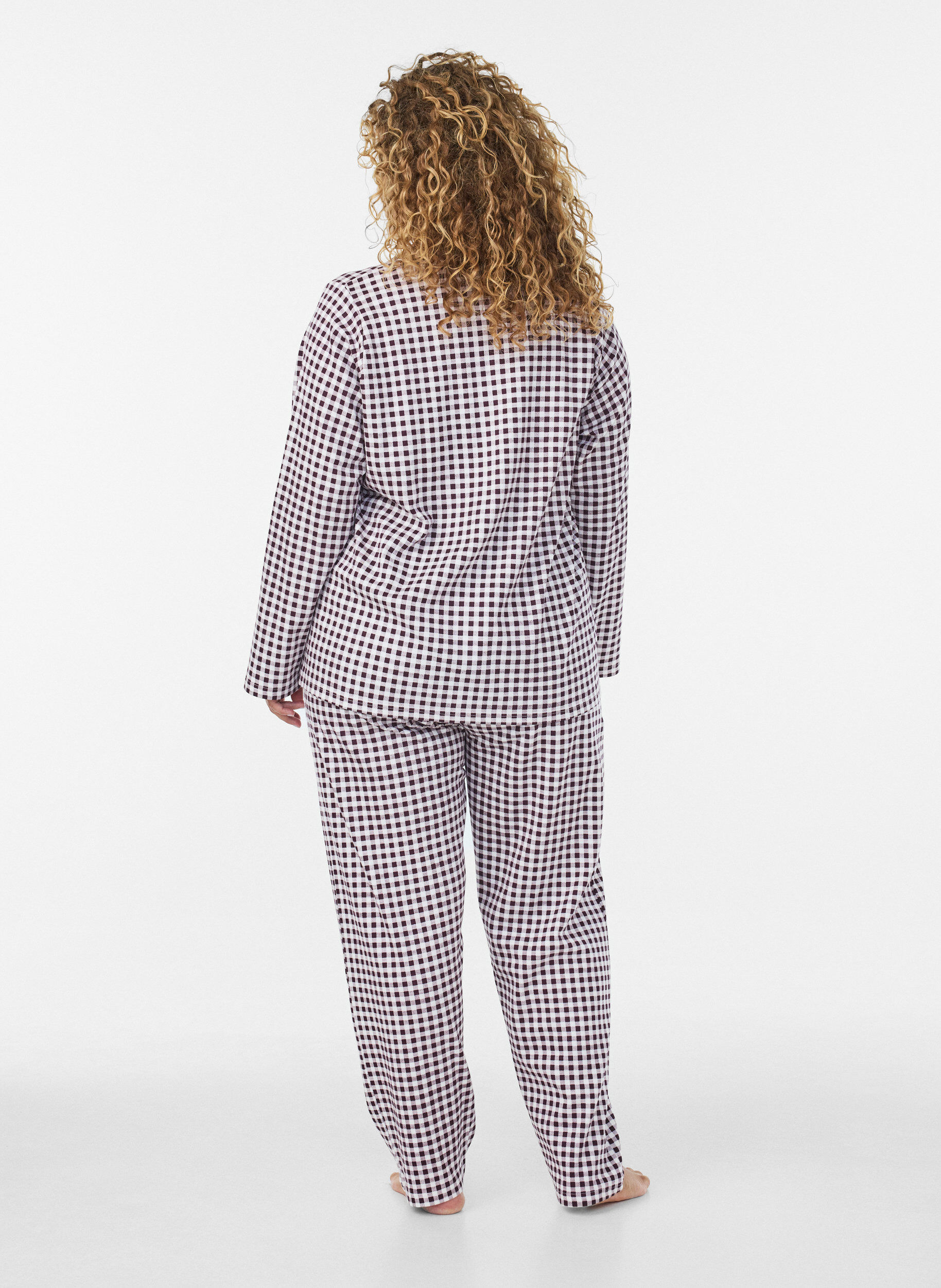 ZizziPuuvillainen pyjamapaita rintataskulla, Punainen, Model image number 2
