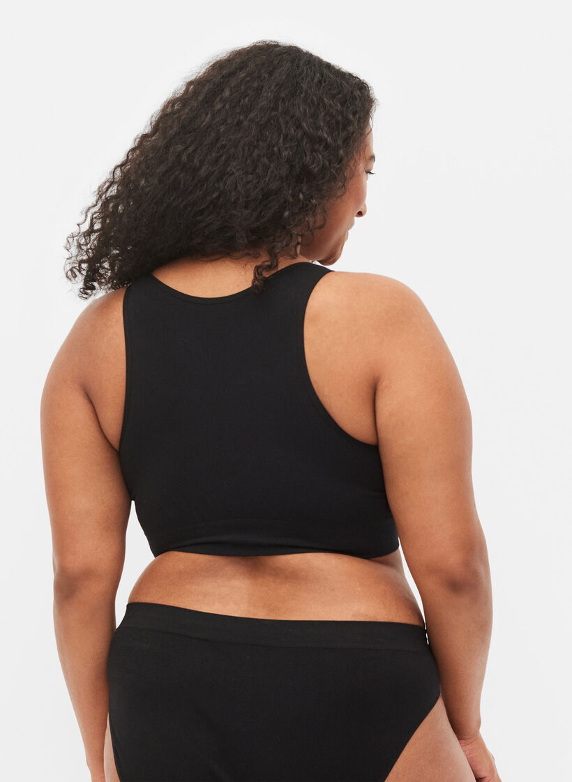 Pehmeät rintaliivit mesh-kankaalla, Black, Model image number 1