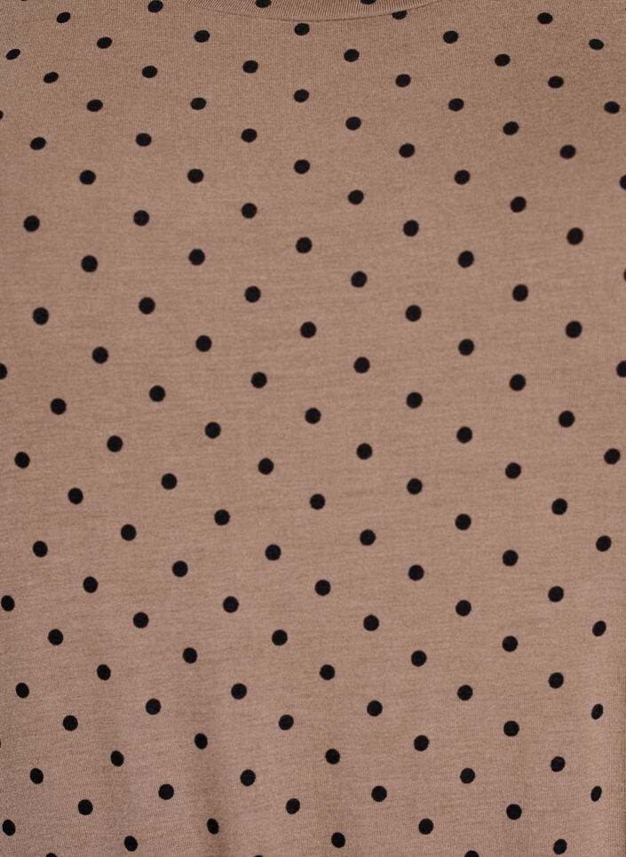 Polvipituinen jerseymekko vyötärön solmimisvyöllä, Ruskea, Packshot image number 2