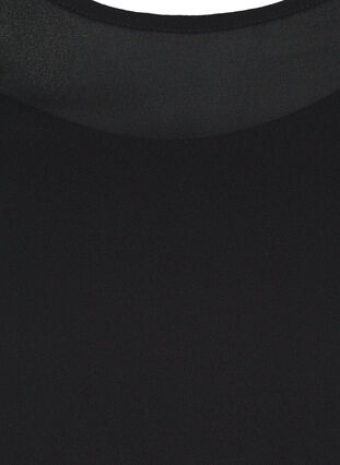 Pitkähihainen pusero smokkirypytyksellä ja paljeteilla, Black, Packshot image number 2
