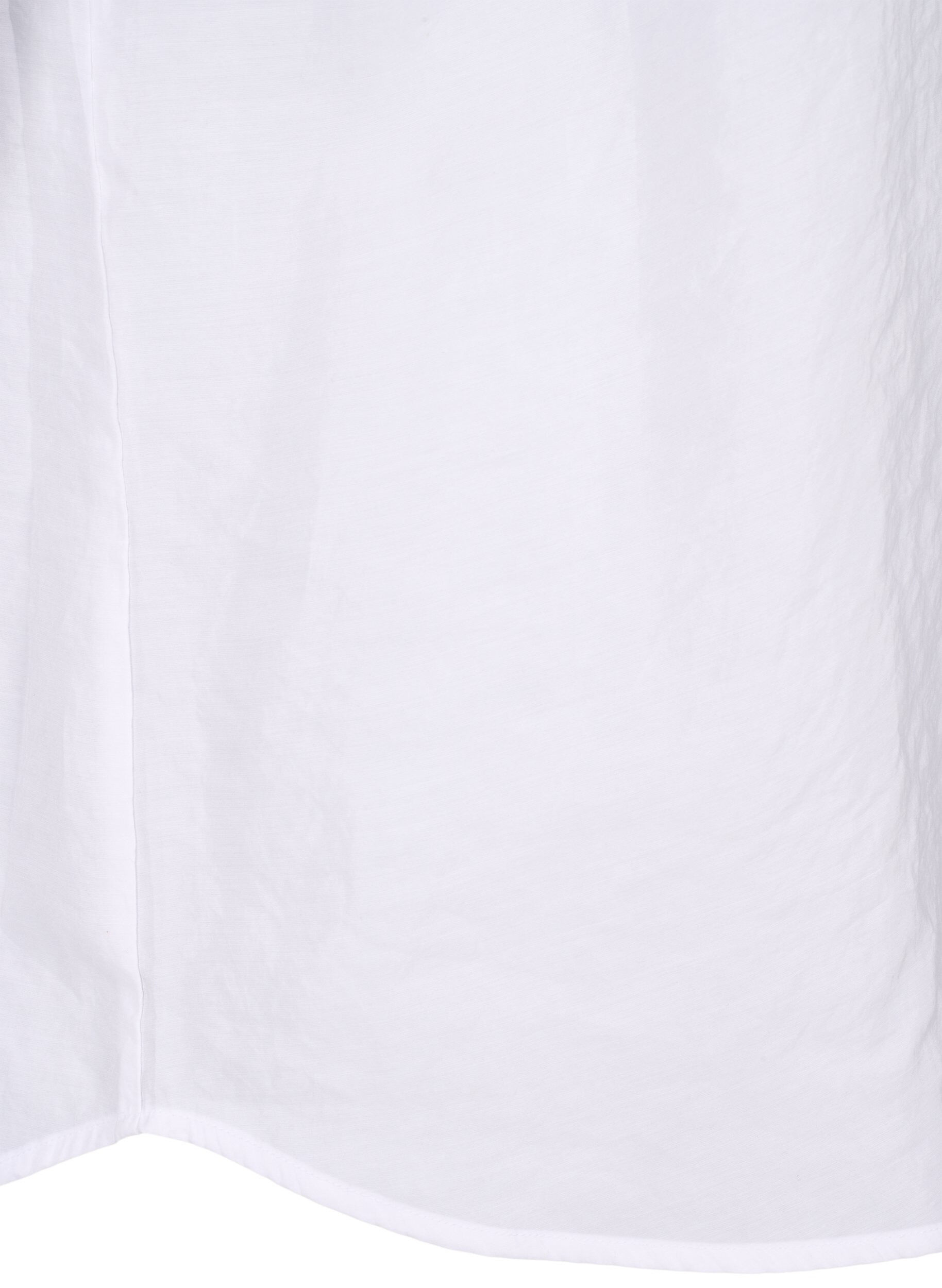 Zizzi Tencel &trade; -modaalista valmistettu pusero kirjotuilla yksityiskohdilla., Bright White, Packshot image number 4