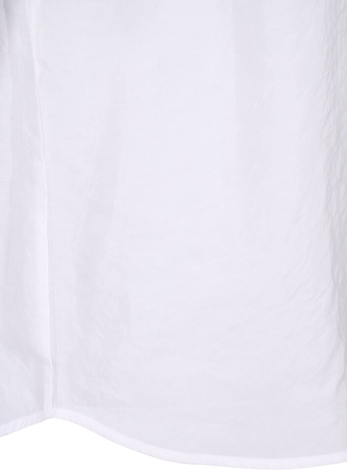 Tencel ™ -modaalista valmistettu pusero kirjotuilla yksityiskohdilla., Bright White, Packshot image number 4