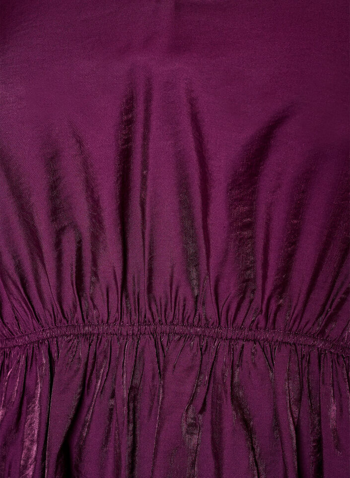 Kiilt&auml;v&auml; viskoosipusero peplum-efektill&auml;, Violetti, Packshot image number 2