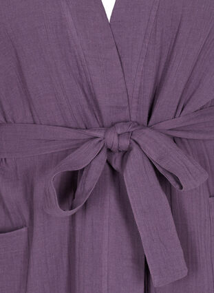 Puuvillainen aamutakki vyöllä, Vintage Violet, Packshot image number 2