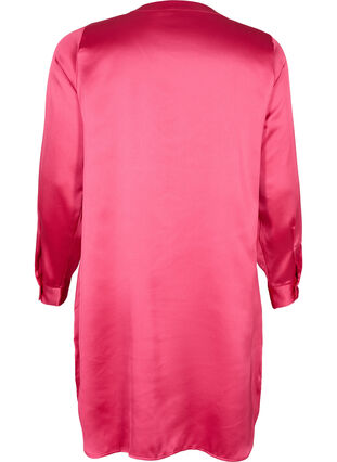 Pitkä kiiltävä mekko halkioilla, Pink Flambé, Packshot image number 1
