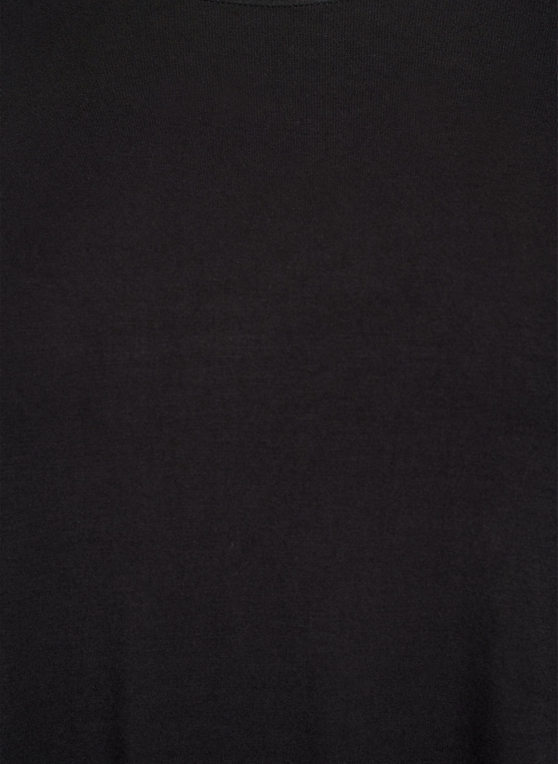 Zizzi Yksiv&auml;rinen pusero pitkill&auml; hihoilla, Musta, Packshot image number 2