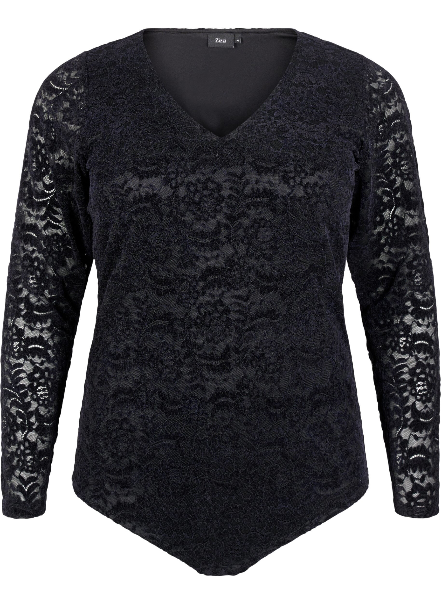 Zizzi Body pitkill&auml; hihoilla, Black, Packshot image number 0