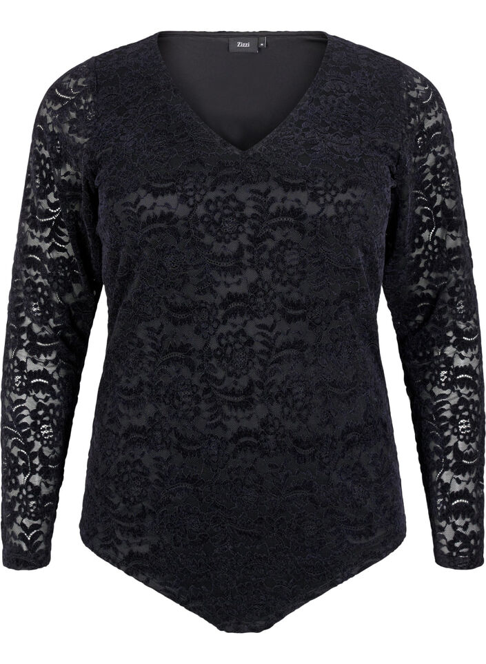 Body pitkillä hihoilla, Black, Packshot image number 0