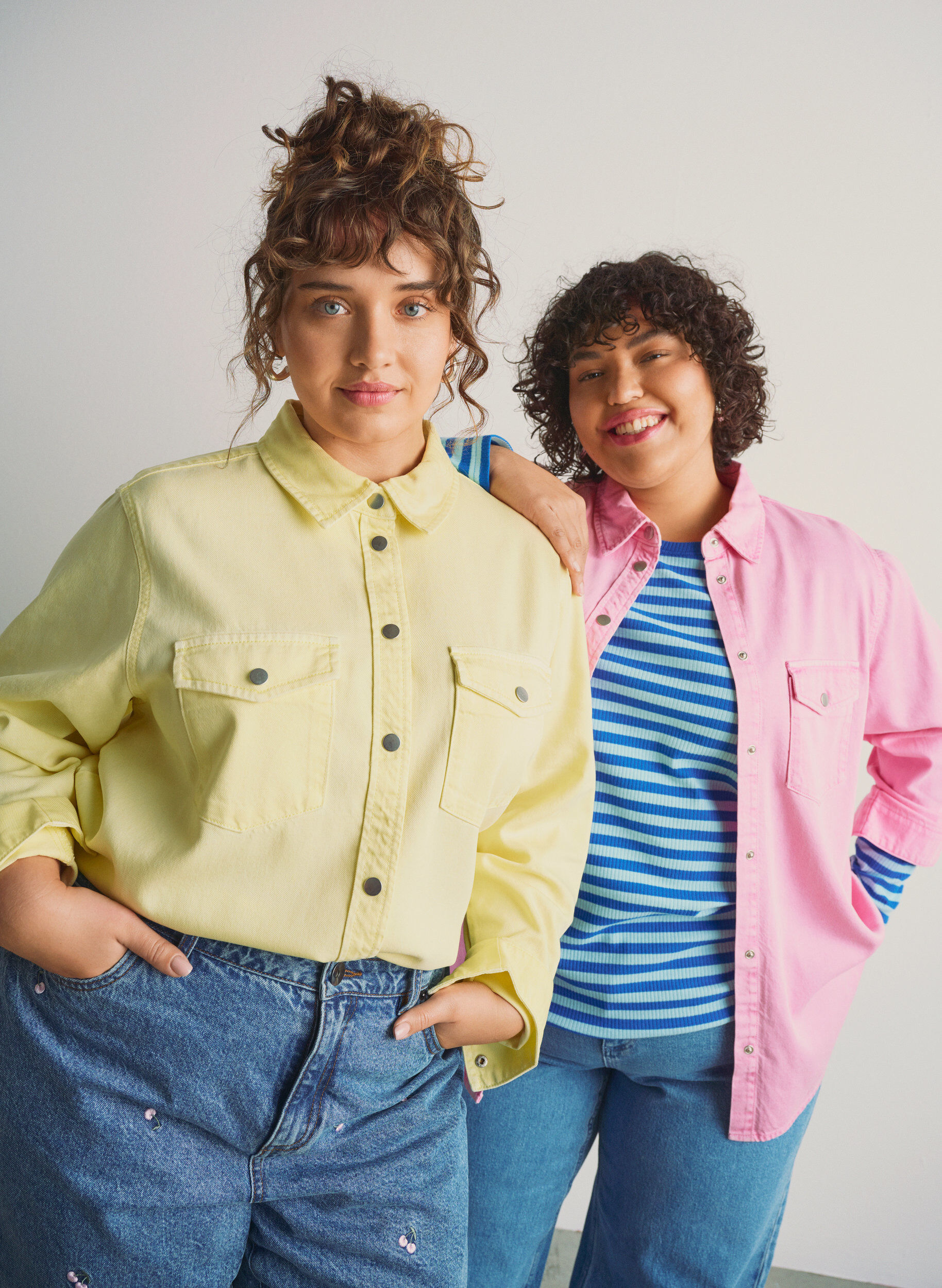 Zizzi Farkkupaita, jossa rintataskut, Keltainen, Image image number 0