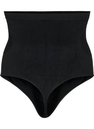 Korkeavyötäröiset shapewear g-stringit, Black, Packshot image number 1
