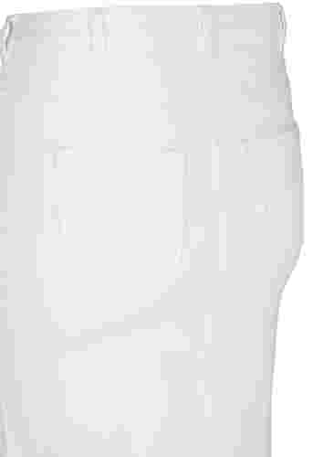 Midi-mittainen farkkuhame halkiolla, White, Packshot image number 3