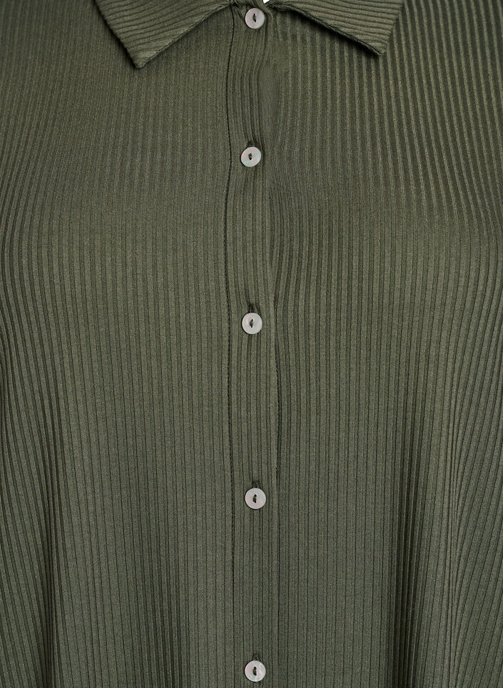 Maximekko jersey-kankaasta kauluksella ja lyhyillä hihoilla, Vihreä, Packshot image number 2