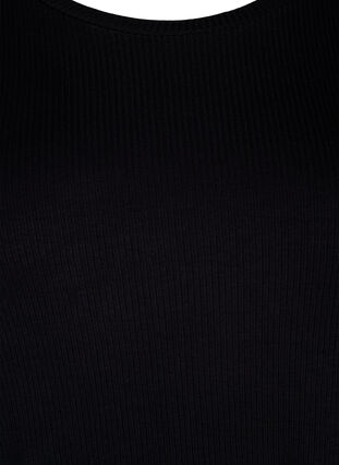 Ribattu T-paita viskoosista, Black, Packshot image number 2