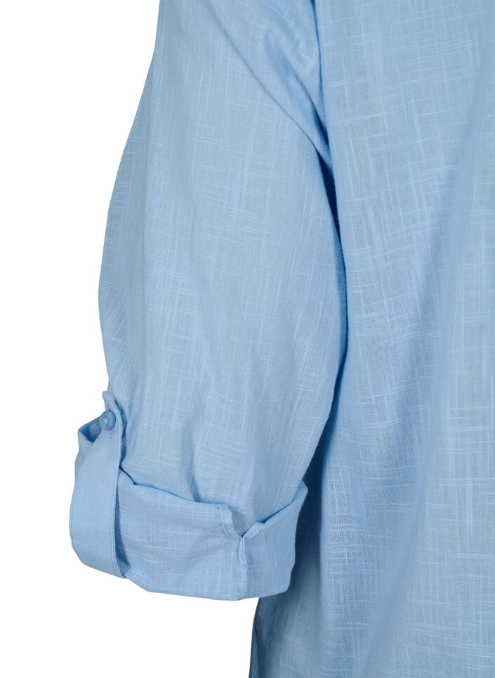 Puuvillainen paitapusero v-aukolla, Serenity, Packshot image number 3