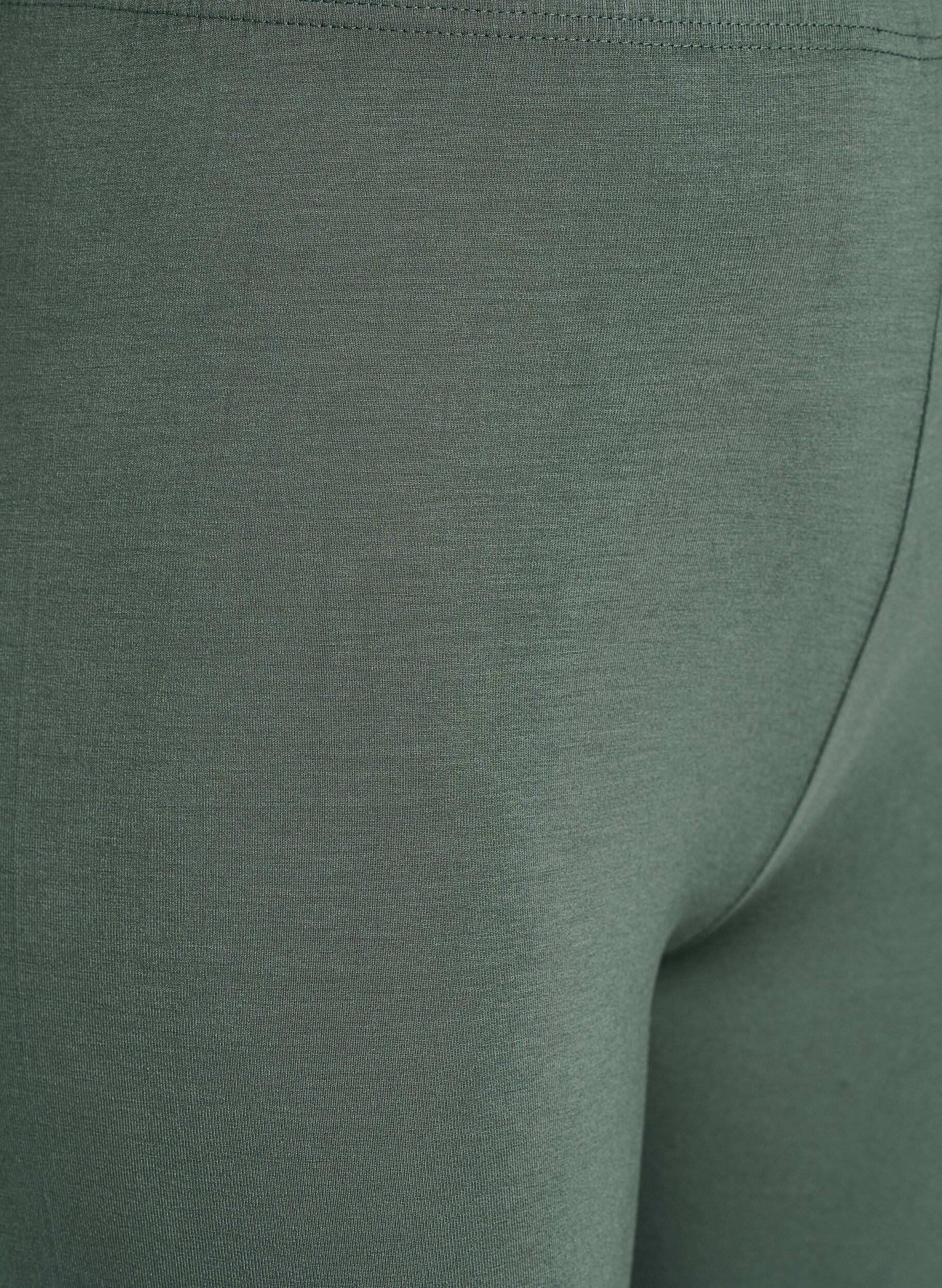 Zizzi3/4-pituiset viskoosileggingsit, Vihre&auml;, Packshot image number 2