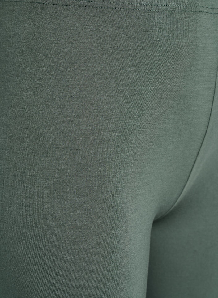 3/4-pituiset viskoosileggingsit, Vihre&auml;, Packshot image number 2