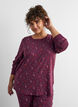 Y&ouml;paita printill&auml;, Tumma Bordeaux, Model image number 0
