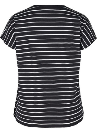 Raidallinen t-paita puuvillasta , Black/White Stripe, Packshot image number 1