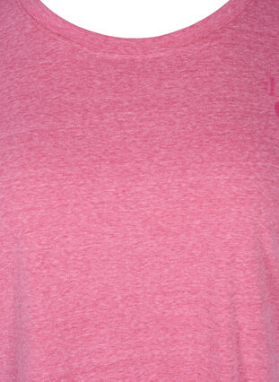 Meleerattu t-paita puuvillasta, Fandango Pink Mel, Packshot image number 2