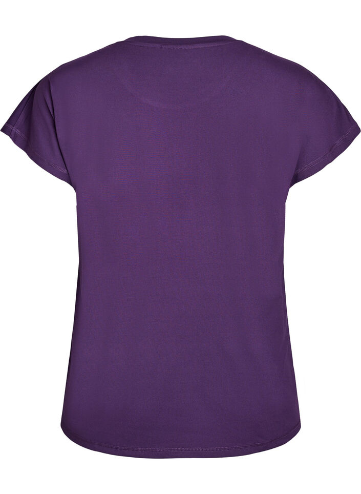 Yksiv&auml;rinen treeni-T-paita, Violetti, Packshot image number 1