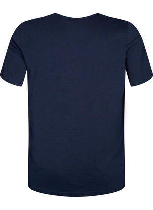 T-paita puuvillaa pitsillä, Navy Blazer, Packshot image number 1