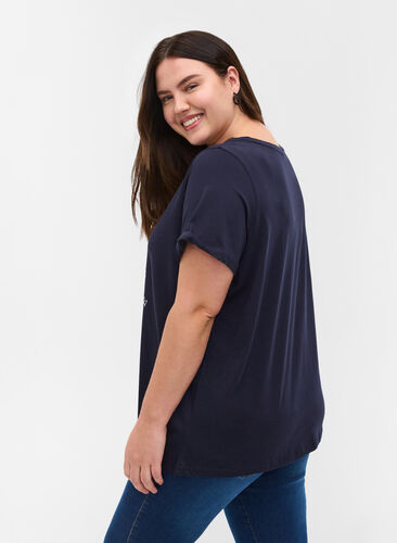 Puuvillainen t-paita painatuksella, Night Sky BROOKLYN, Model image number 1
