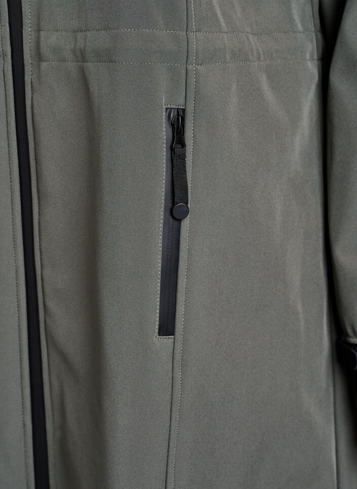 Softshell-takki irrotettavalla hupulla, Harmaa, Packshot image number 3