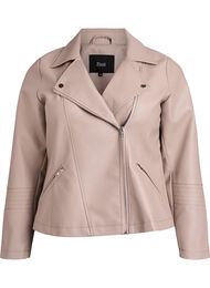 Biker-takki keinonahasta, Beige