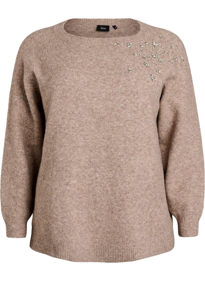 Neulepusero strasseilla ja niiteill&auml;, Beige, Packshot image number 0