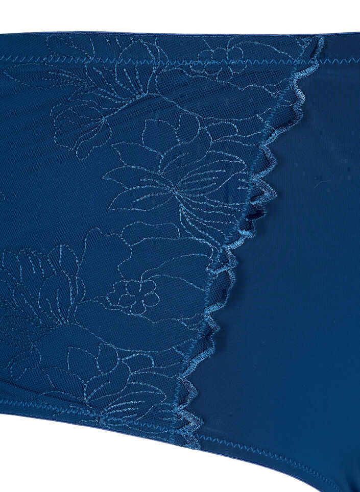 Hipster-alushousut, joissa on pitsiä ja normaali vyötärönkorkeus, Blue Opal, Packshot image number 2