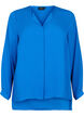 Yksivärinen paita v-pääntiellä, Princess Blue, Packshot image number 0