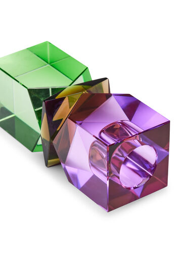 Kynttilänjalka kristallista, Violet/Mint Comb, Packshot image number 1