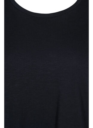 Puuvillainen t-paita lyhyillä hihoilla, Black, Packshot image number 2
