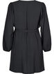 Lyhyt kietaisumekko solmittavalla vyöllä, Musta, Packshot image number 1