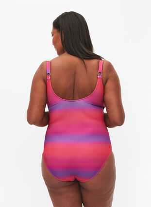 Uimapuku kuosilla ja pehmeällä toppauksella, Pink Comb, Model image number 1