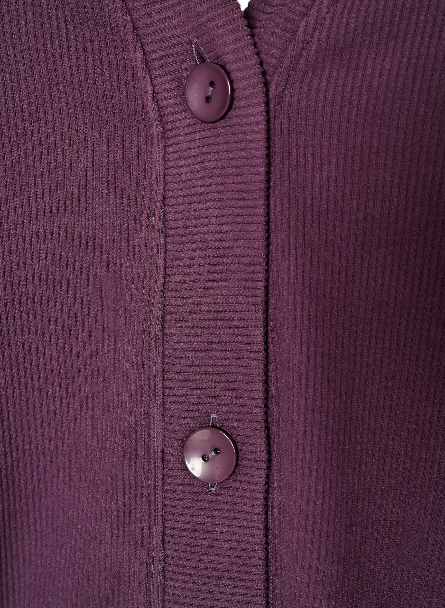 ZizziRibattu neuletakki V-kaula-aukolla, Violetti, Packshot image number 2