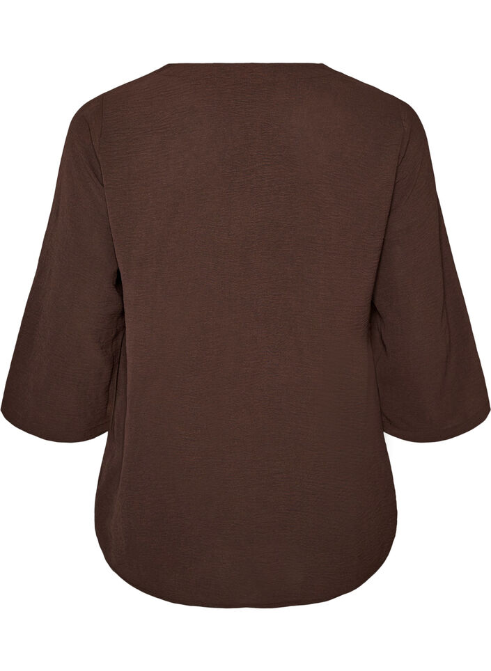 Pusero 3/4-hihoilla, Ruskea, Packshot image number 1
