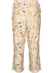 Korkeavy&ouml;t&auml;r&ouml;iset viskoosihousut kukkakuosilla, Beige, Packshot image number 1