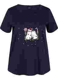 Jouluinen t-paita puuvillasta, Navy Blazer Penguin, Packshot