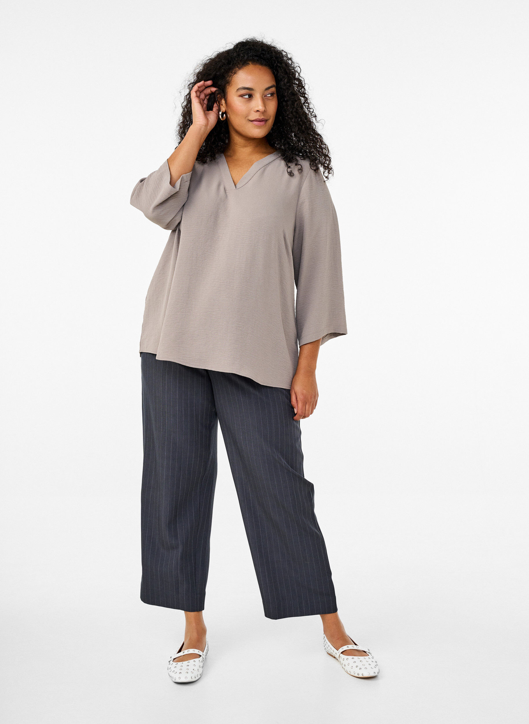 ZizziPusero 3/4-hihoilla, Beige, Model image number 1