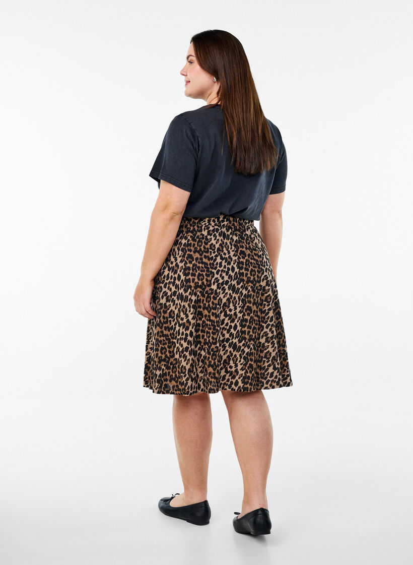 2-pack viskoosista valmistettuja skater-hameita, Musta, Model image number 1