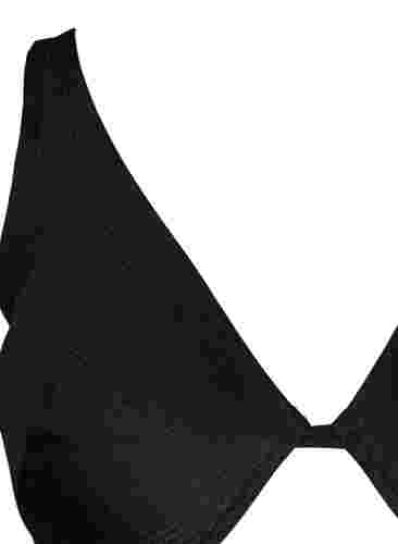 Kaarituelliset rintaliivit kevyellä tekstuurilla , Black, Packshot image number 2