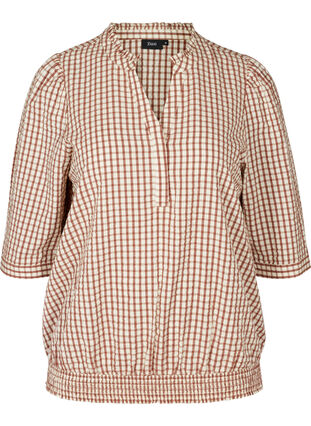 Ruudullinen paita puuvillasta, Coloured Check, Packshot image number 0