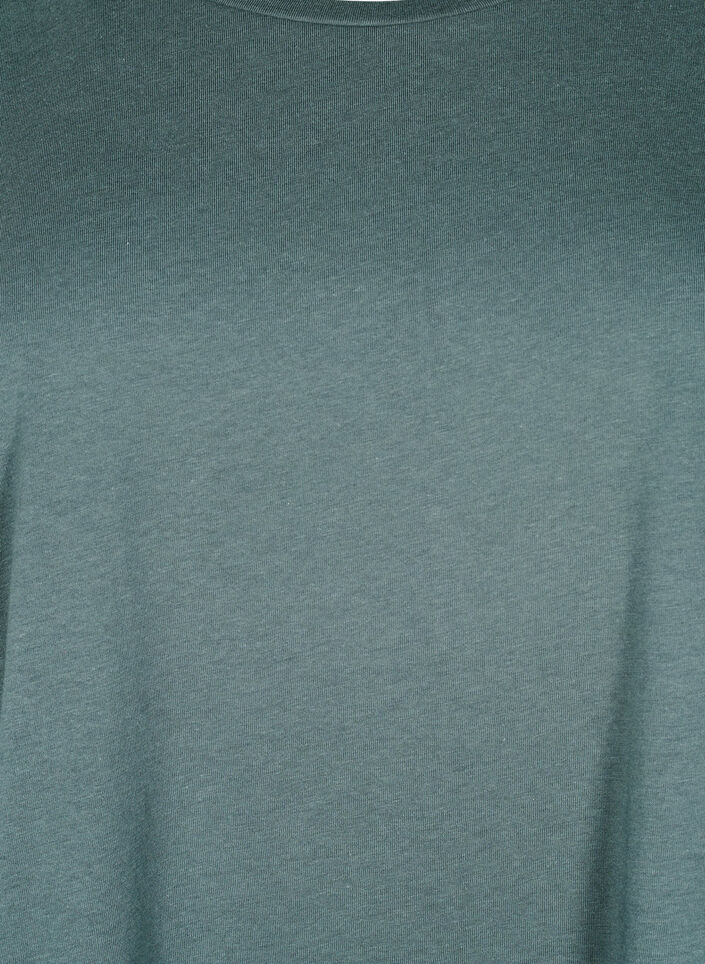 Lyhythihainen puuvillasekoitteinen T-paita, Vihre&auml;, Packshot image number 2