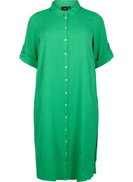 Puuvillainen pusero-mekko lyhyillä hihoilla, Bright Green