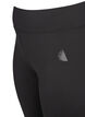 Lyhytlahkeiset perus treenileggingsit, Musta, Packshot image number 2