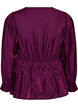 Kiilt&auml;v&auml; viskoosipusero peplum-efektill&auml;, Violetti, Packshot image number 1
