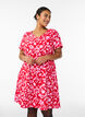 Lyhyt a-linjainen mekko kukkakuviolla, Punainen, Model image number 0
